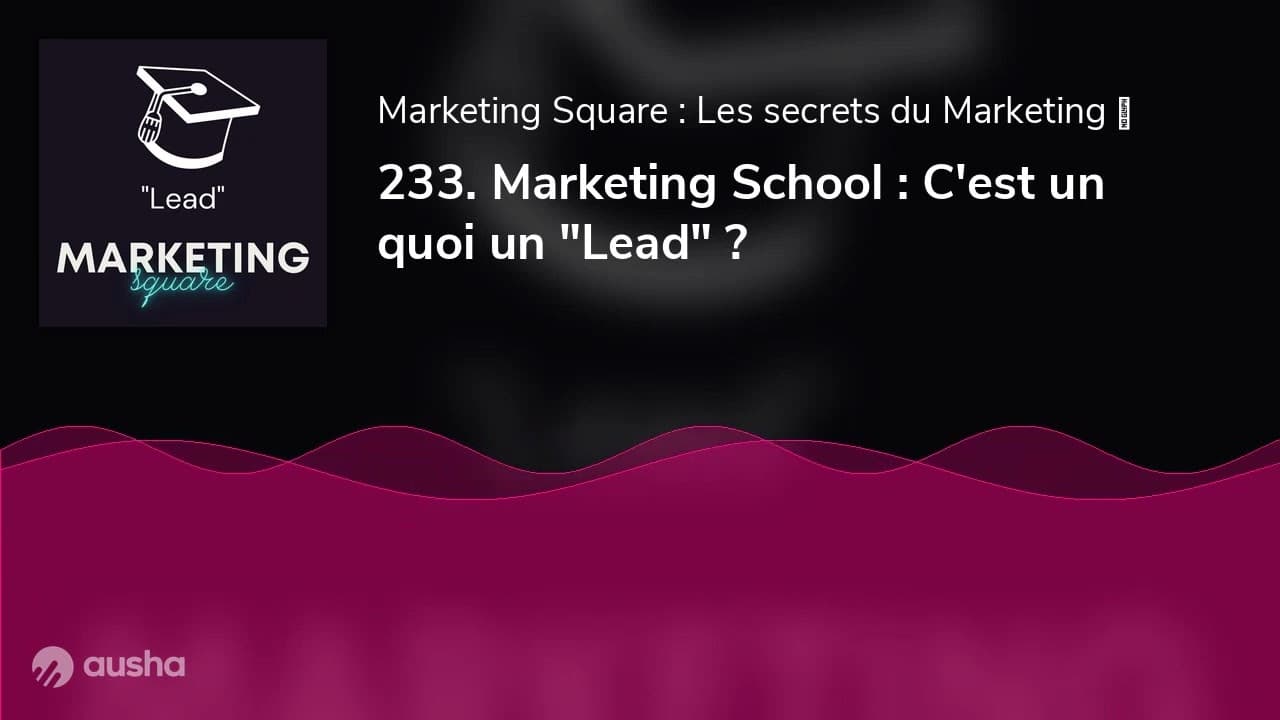 233. Marketing School : C'est un quoi un "Lead" ?