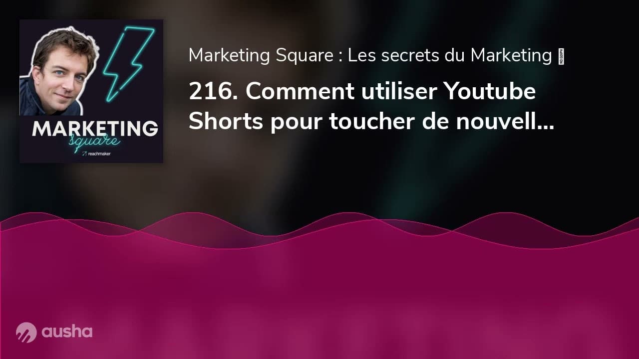 216. Comment utiliser Youtube Shorts pour toucher de nouvelles audiences ? Par Sylvain Lepoutre